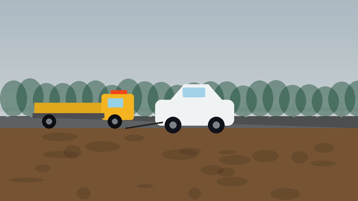 广西雨后陷车脱困现场图